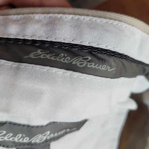 Lot of 2 Eddie Bauer 33 x 32 Wrinkle Free Classic Cut Khaki Pants - Picture 15 of 16